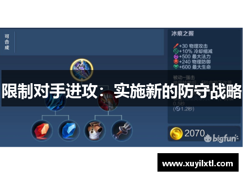 限制对手进攻：实施新的防守战略